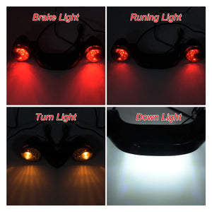 Clignotant LED arrière format bullet noir et fumé pour Harley Touring - vue 2