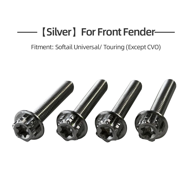 Kit de Boulons Titane Garde-boue Avant / Adaptateur d'Étrier Radial pour Harley Touring, Softail, Sportster – photo 14/14