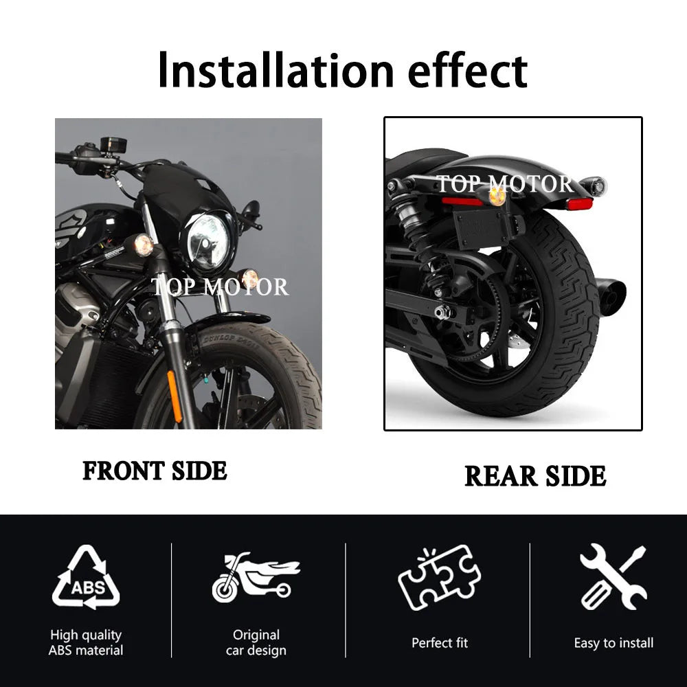 Clignotant LED ambre monté sur une Harley-Davidson Sportster S - vue 3