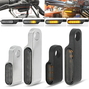 Mini clignotants LED de guidon avec feu de position ambré pour moto Harley-Davidson - vue 1