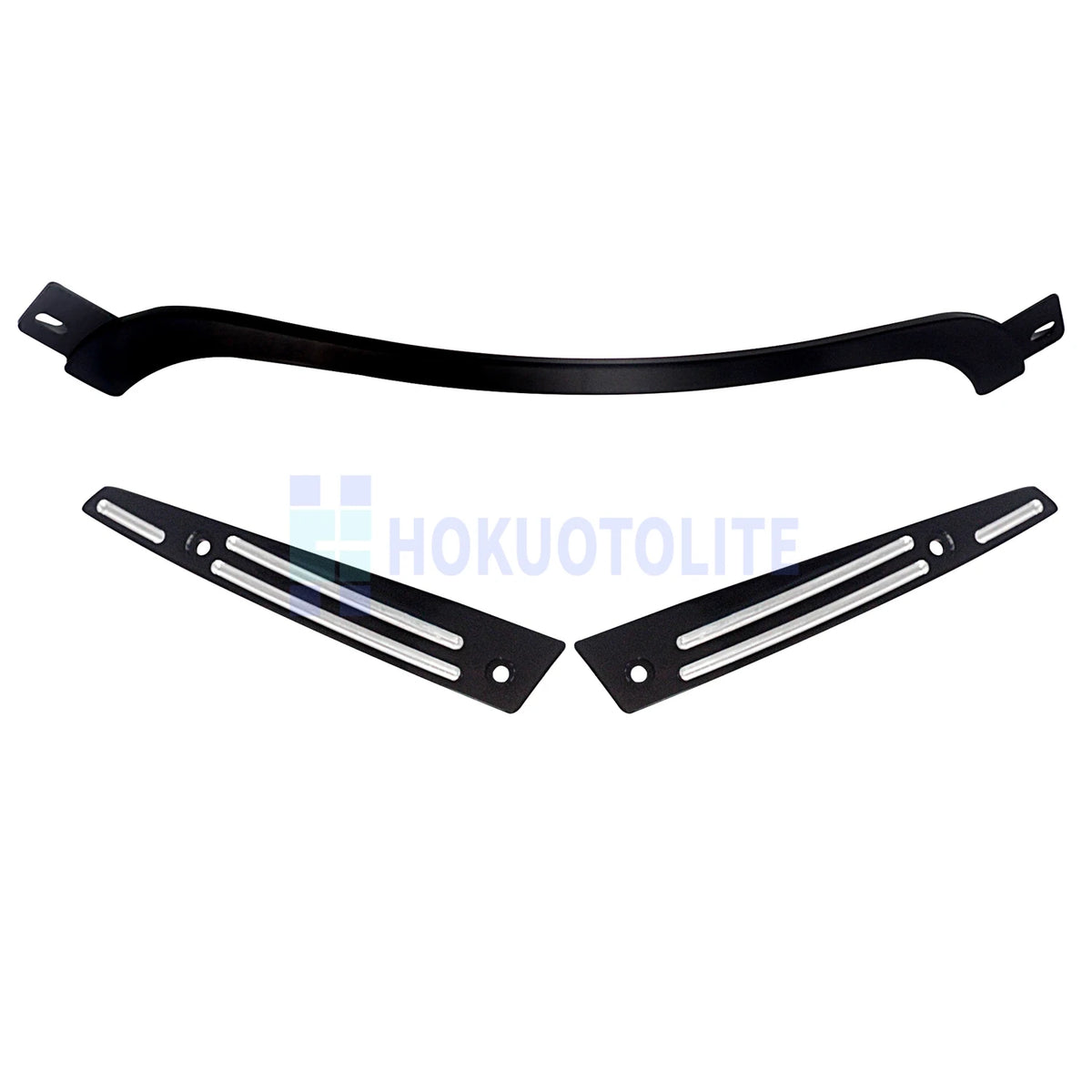 Garniture centrale noire en aluminium pour pare-brise fendu Harley Road Glide - vue 5