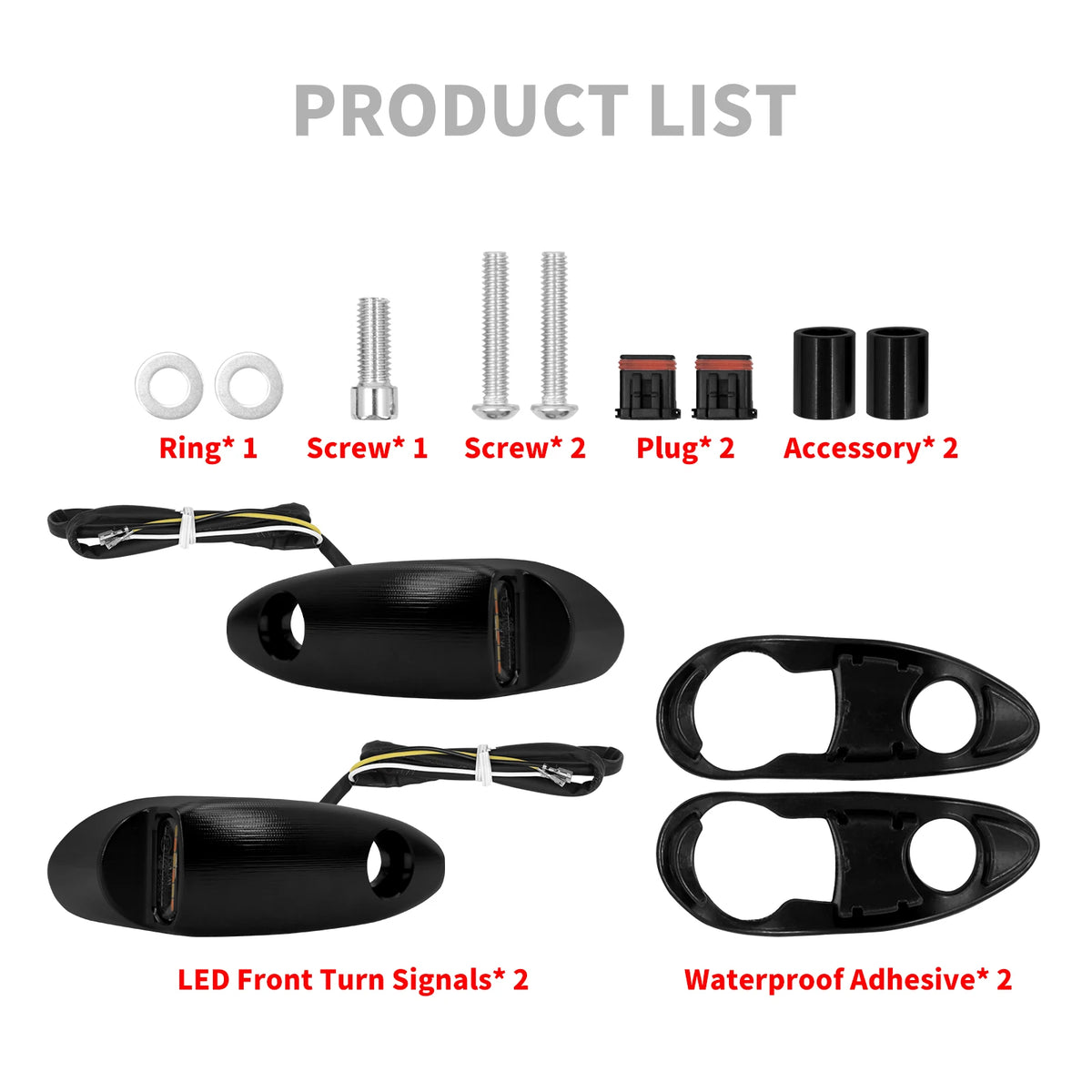 Clignotant LED noir homologué E-Mark pour Harley-Davidson Road Glide - vue 5