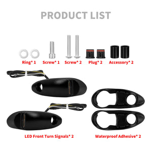 Clignotant LED noir homologué E-Mark pour Harley-Davidson Road Glide - vue 5