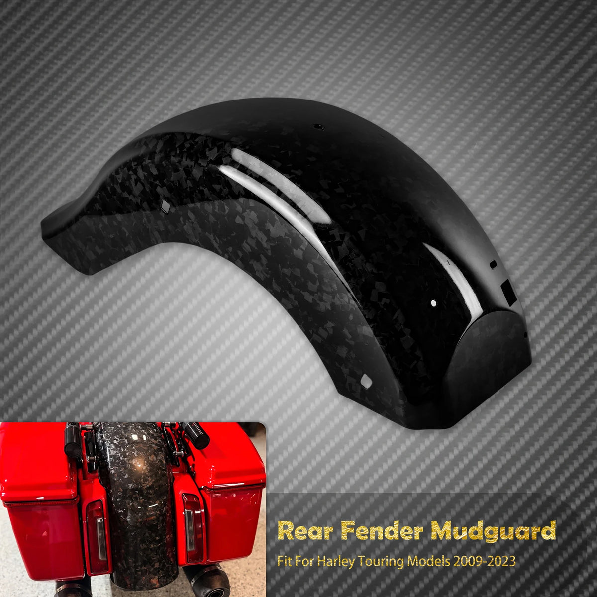 Garde-Boue Arrière en Fibre de Carbone - Harley-Davidson Touring 2009-2023 – photo 8/8