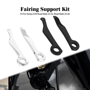 Kit de supports de carénages bas en aluminium pour Harley-Davidson Road Glide - vue 1