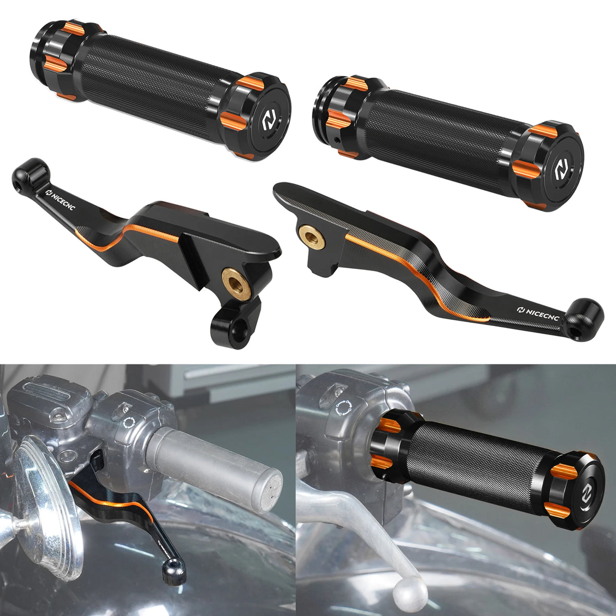 Leviers et poignées aluminium pour Harley Touring 2017-2020 - vue 1