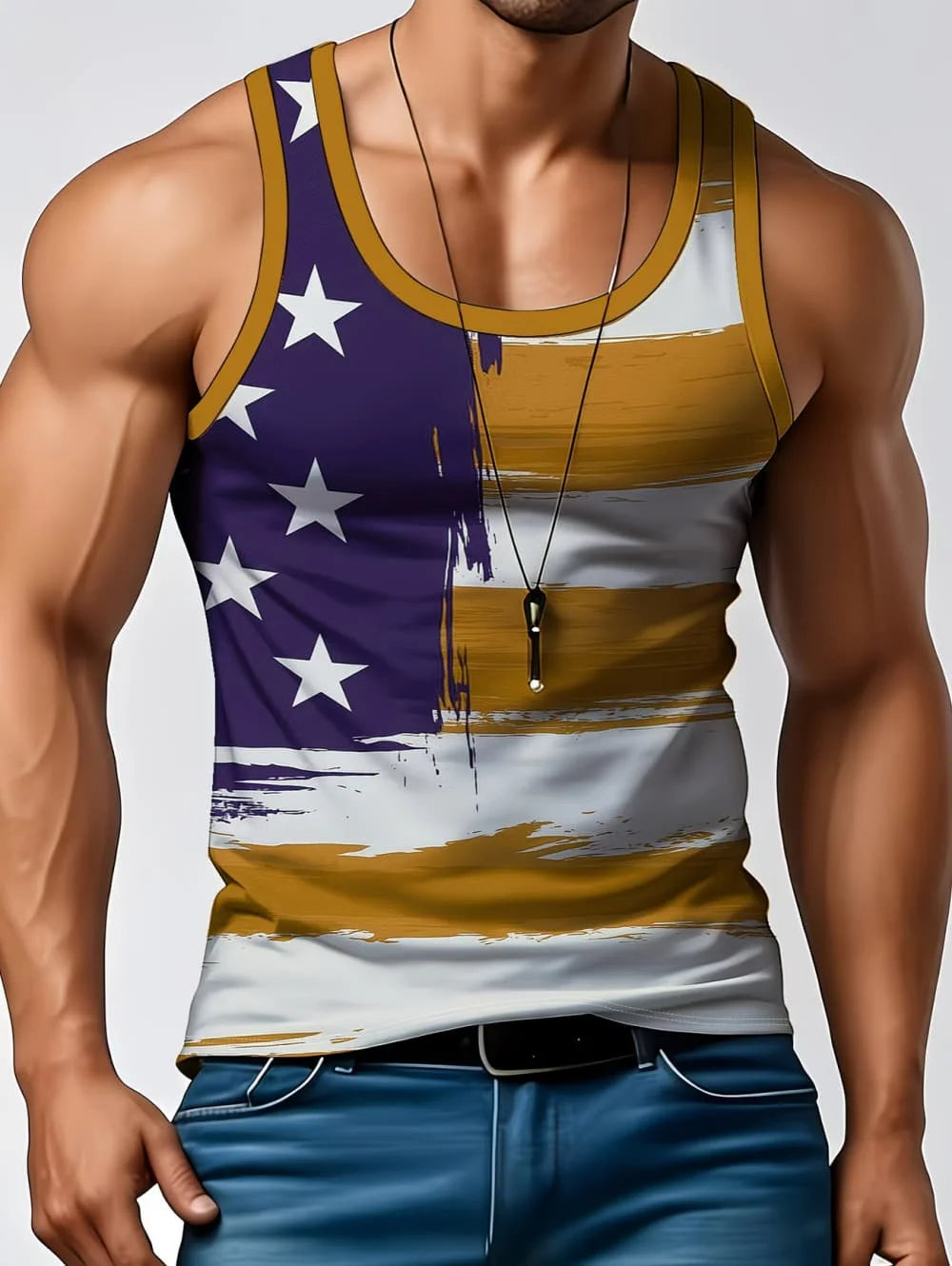 Débardeur homme aigle USA 250 ans - vue 17