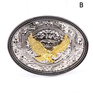 Boucle de ceinture dorée motif tête de taureau longhorn - vue 7
