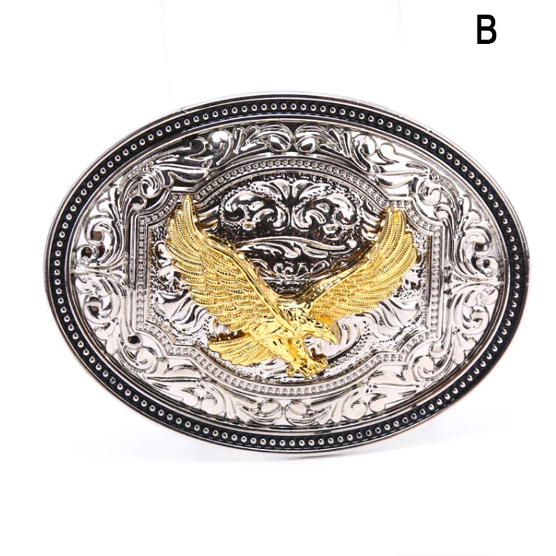 Boucle de ceinture dorée motif tête de taureau longhorn - vue 7