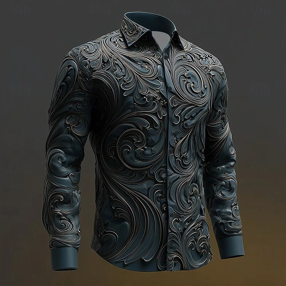 Chemise homme imprimé tête de mort - vue de face - vue 6