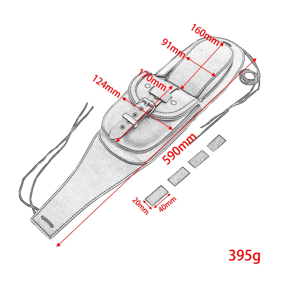 Pochette cache-réservoir en cuir PU pour Harley Sportster Iron 883 et Forty Eight XL1200X - vue 2
