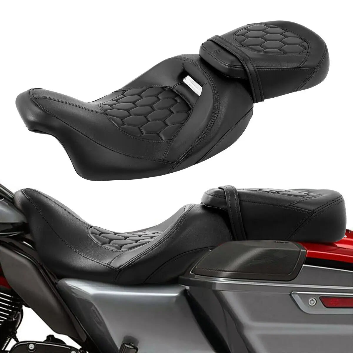 Selle conducteur-passager pour Harley-Davidson Touring (Road King, Street Glide, Road Glide)