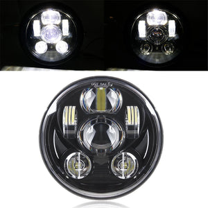 Phare LED noir 5,75 pouces avec feu de jour DRL 40W pour Harley Sportster 1200 et 883 - vue 6