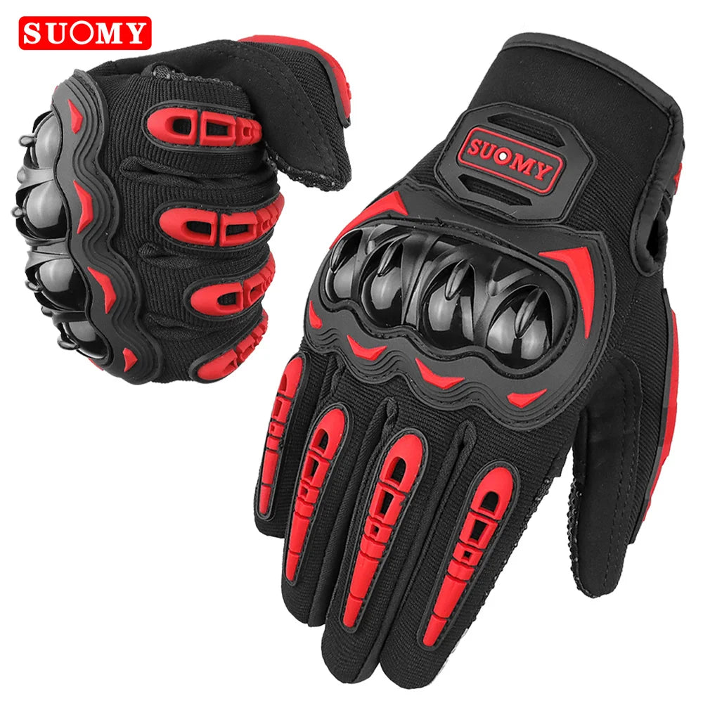 Gants moto mesh gris compatibles écran tactile - vue de face - vue 7