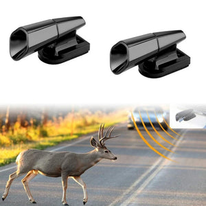 Sifflet noir anti-collision animaux fixé sur un véhicule - vue 1