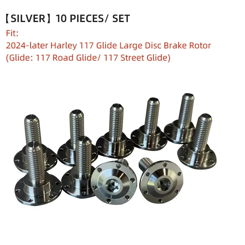 Kit de Boulons de Disque de Frein Avant en Titane pour Harley Touring 2014-2024 – photo 10/12
