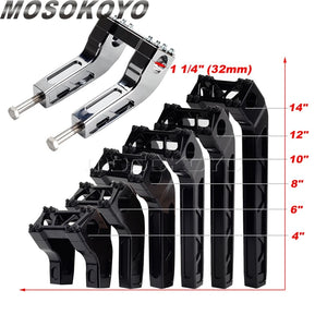 Risers de guidon 1-1/4 pour Harley Dyna Softail Sportster - vue 3