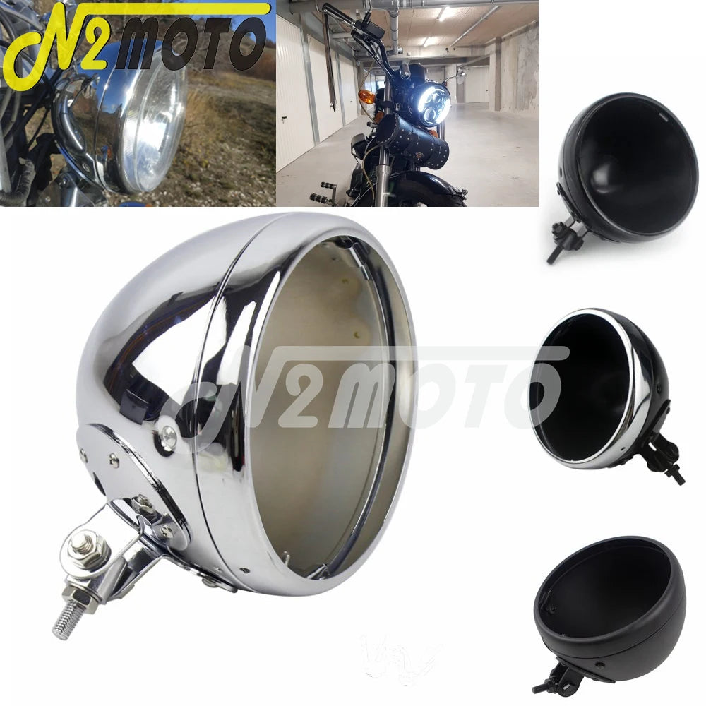 Coque de phare 7 pouces pour Harley Sportster - vue 1
