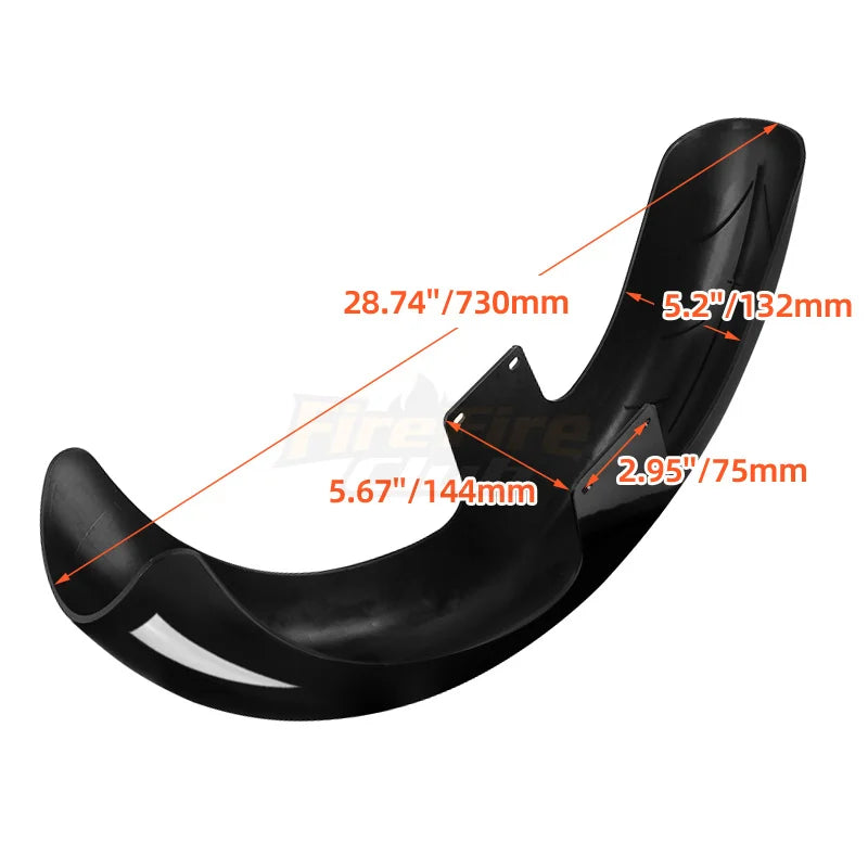 Garde-boue avant noir brillant 21 pouces pour moto Harley-Davidson Touring - vue 6