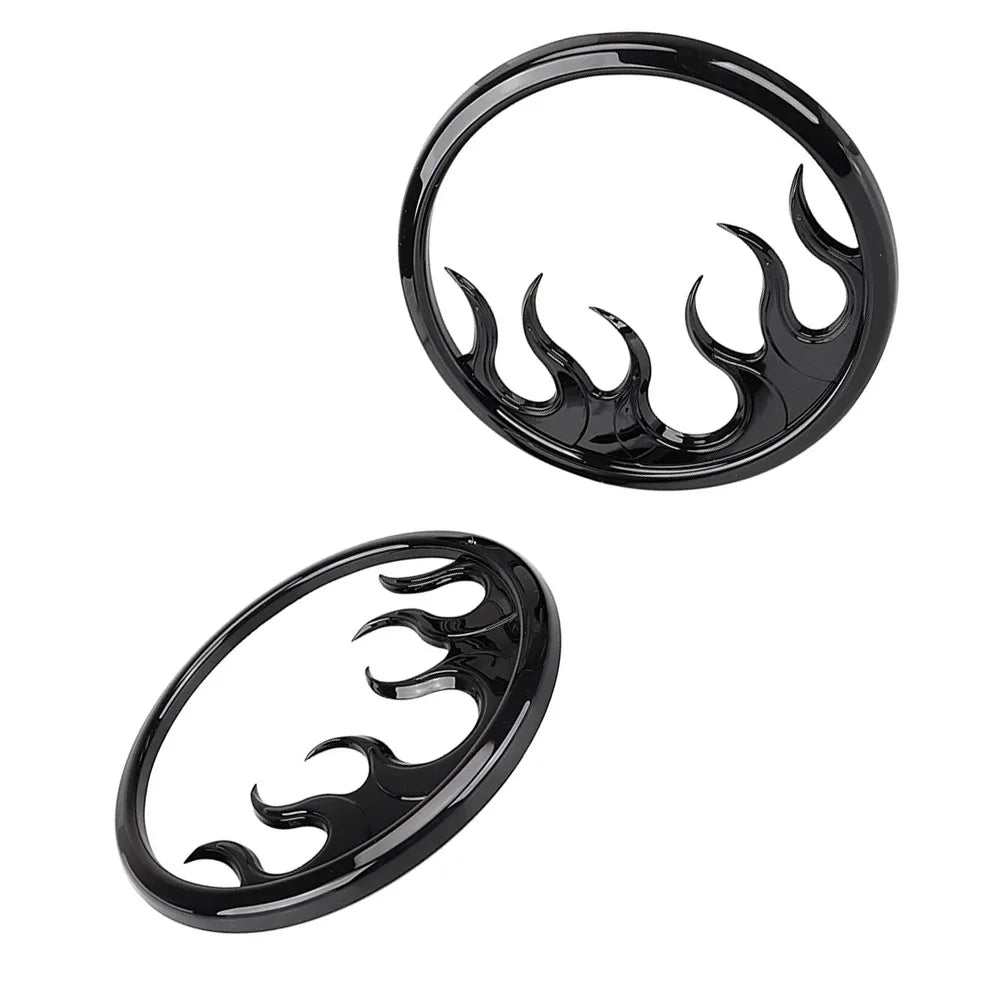 Caches de haut-parleurs motif flammes en ABS pour Harley-Davidson Electra Glide, Street Glide et Trike 2014-2022 - vue 3