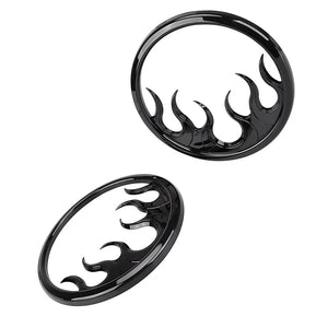 Caches de haut-parleurs motif flammes en ABS pour Harley-Davidson Electra Glide, Street Glide et Trike 2014-2022 - vue 3