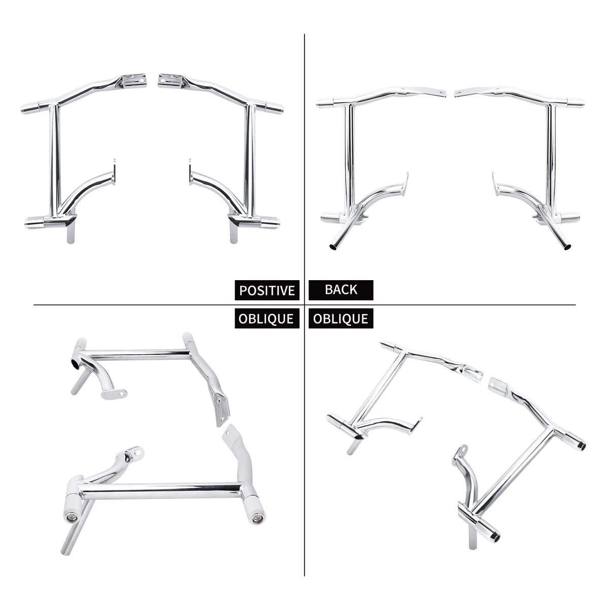 Barres de protection chromées pour sacoches de Harley-Davidson Touring - vue 4