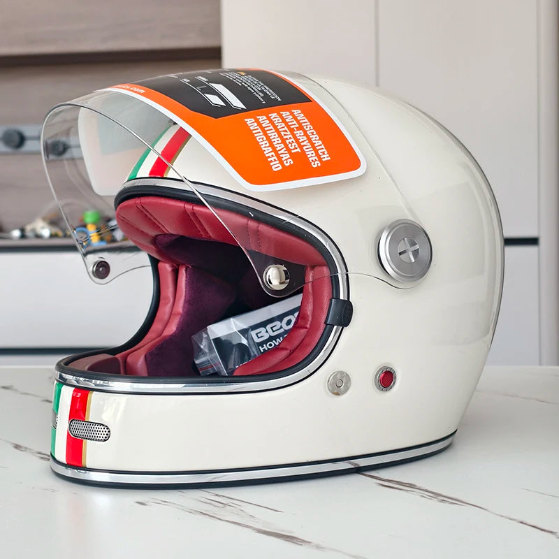 Casque moto intégral fibre de verre - vue produit - vue 1