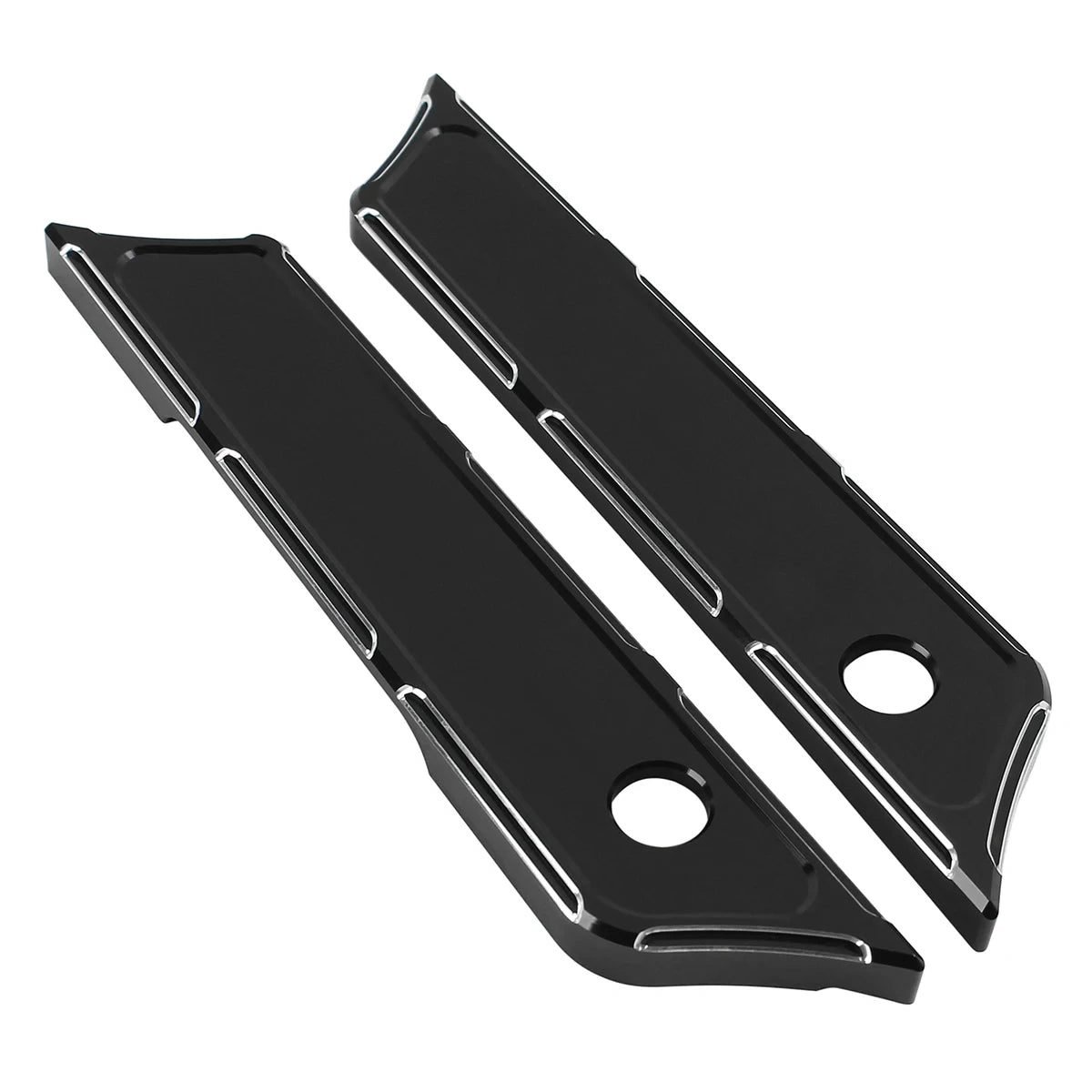 Cache-loquets de sacoches CNC noir pour Harley Touring - vue 6