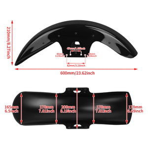 Garde-boue avant noir en acier pour moto Harley-Davidson Touring - vue 6