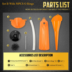 Entonnoir de remplissage d'huile 2-en-1 avec joint pour Harley-Davidson Softail, Dyna, Trike, Touring – photo 8/8