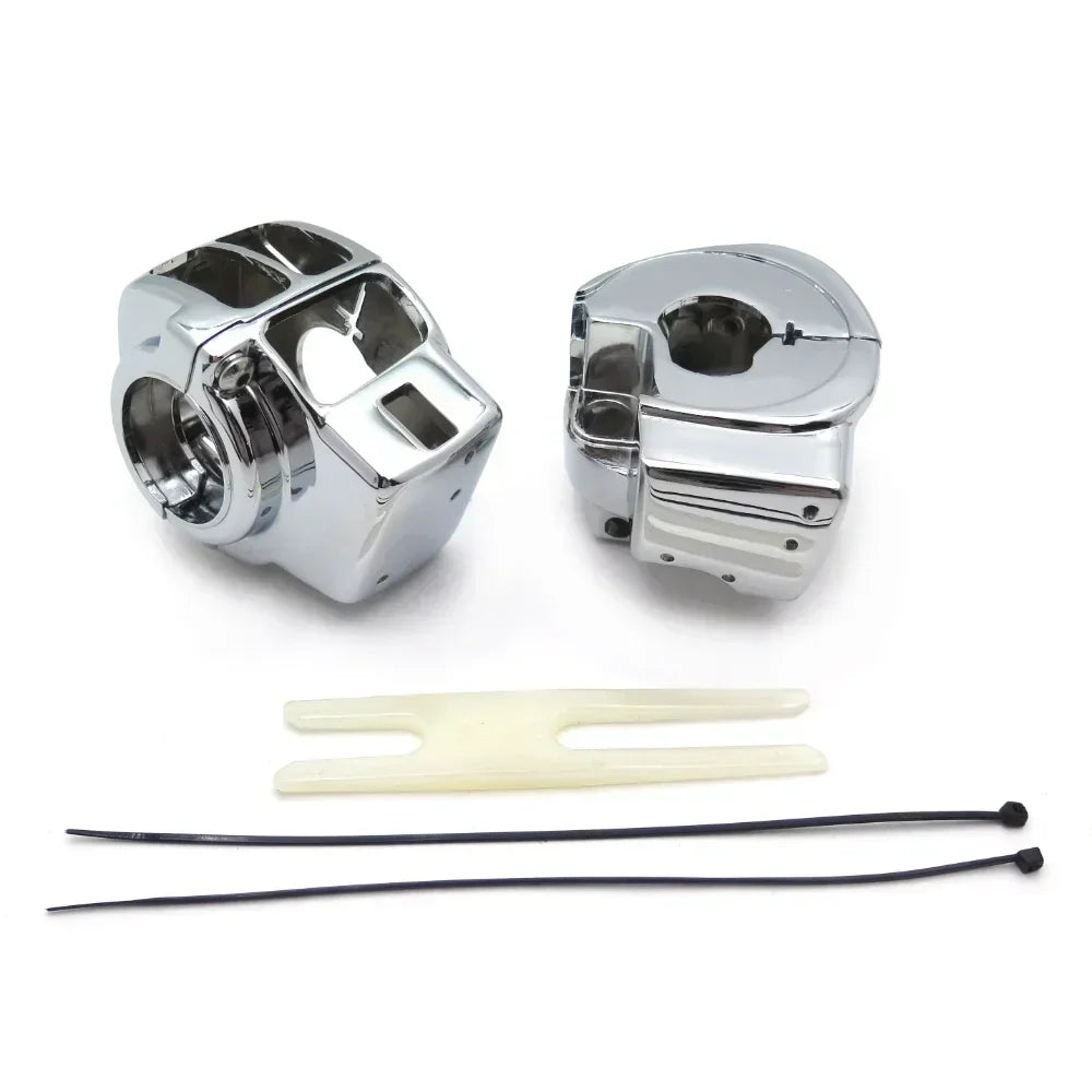 Boîtiers de commodo chromés pour Harley Touring Electra Glide Street Glide - vue 3