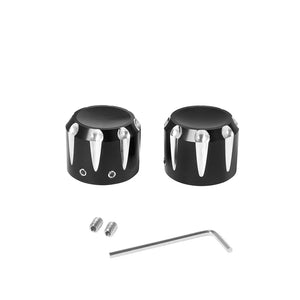 Caches d'écrou d'axe avant pour Harley Touring et Dyna - vue 2