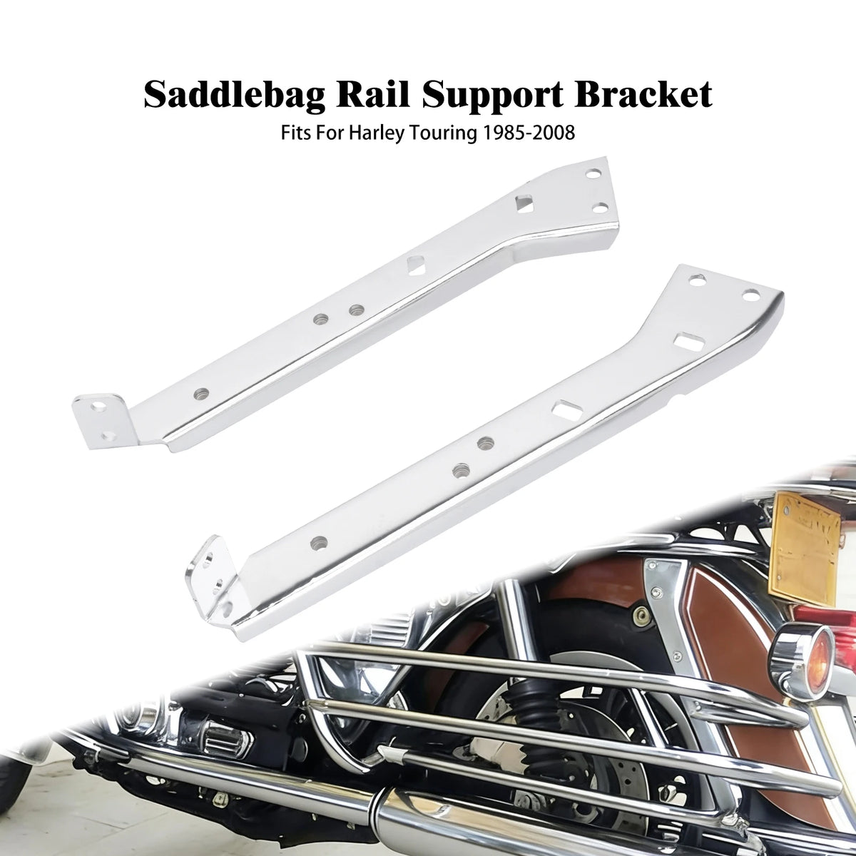 Support de rail de sacoche noir pour Harley-Davidson Touring - vue 7