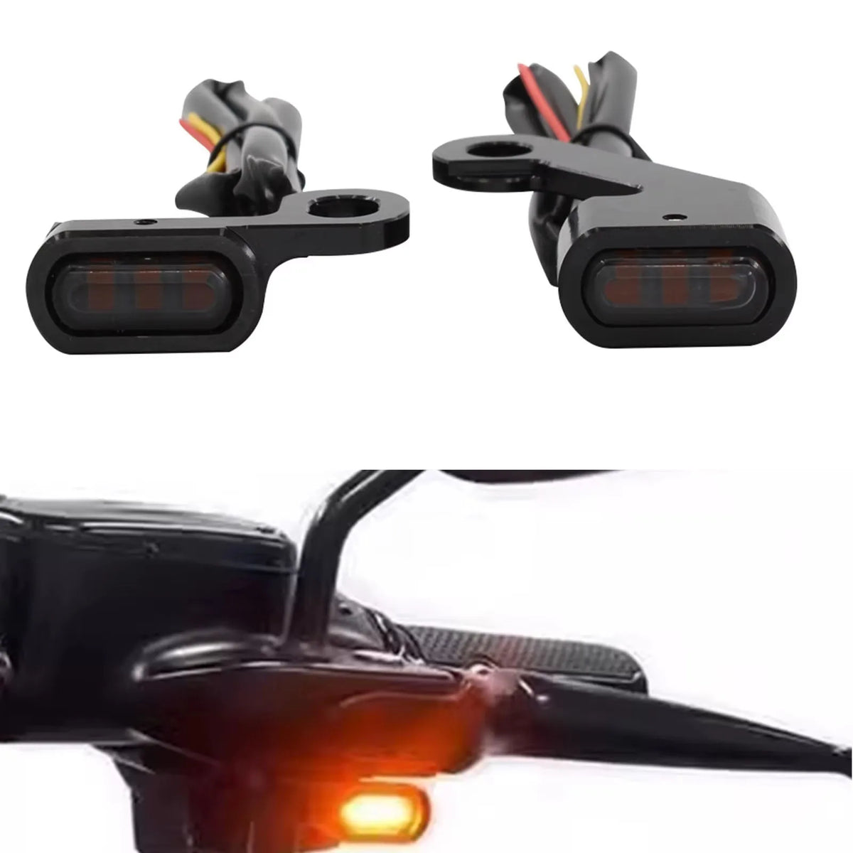 Clignotants avant LED mini pour Harley Softail, Dyna et Sportster - vue 1