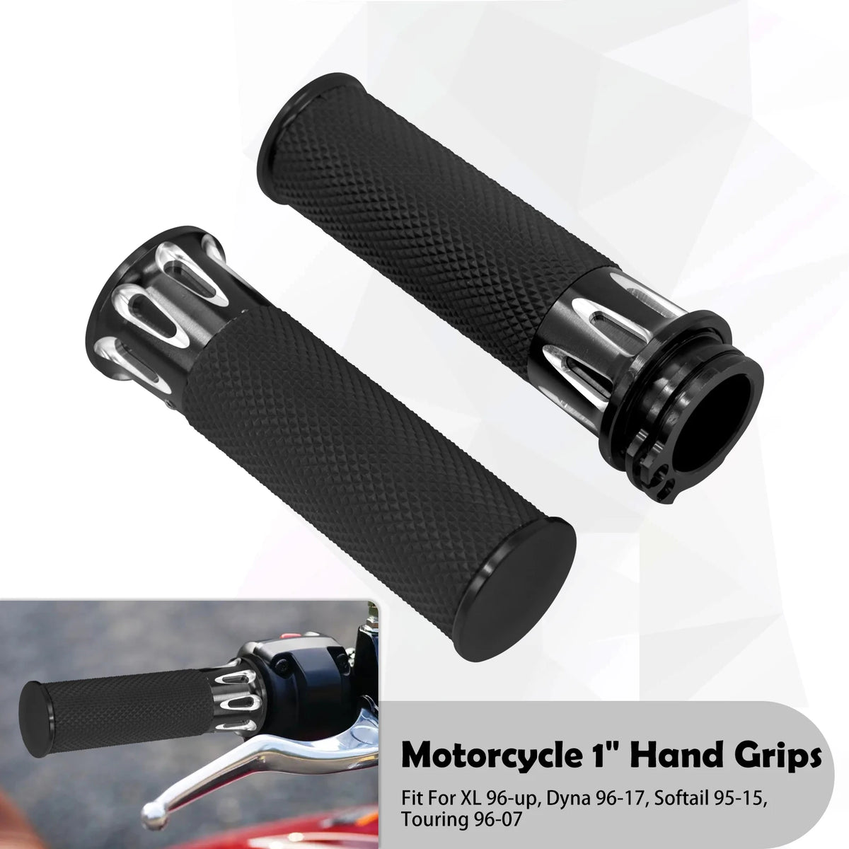 Poignées de guidon 1 po pour Harley Sportster, Dyna, Softail et Touring - vue 6