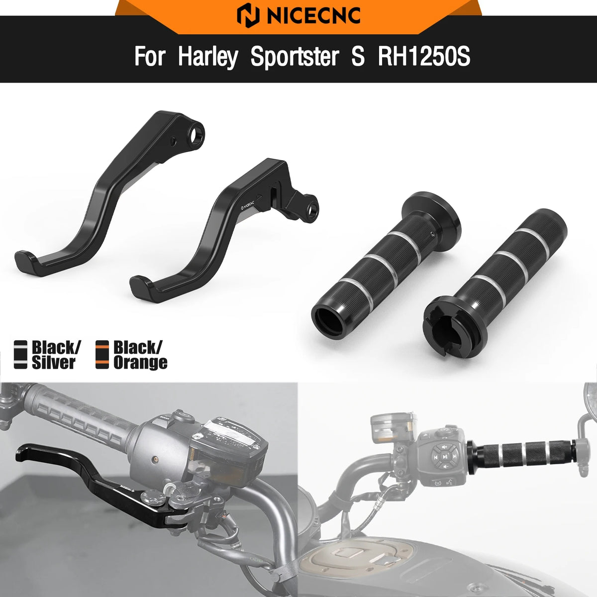 Leviers Courts de Frein/Embrayage + Poignées - Harley-Davidson Sportster S, Pan America, Nightster – photo 1/12