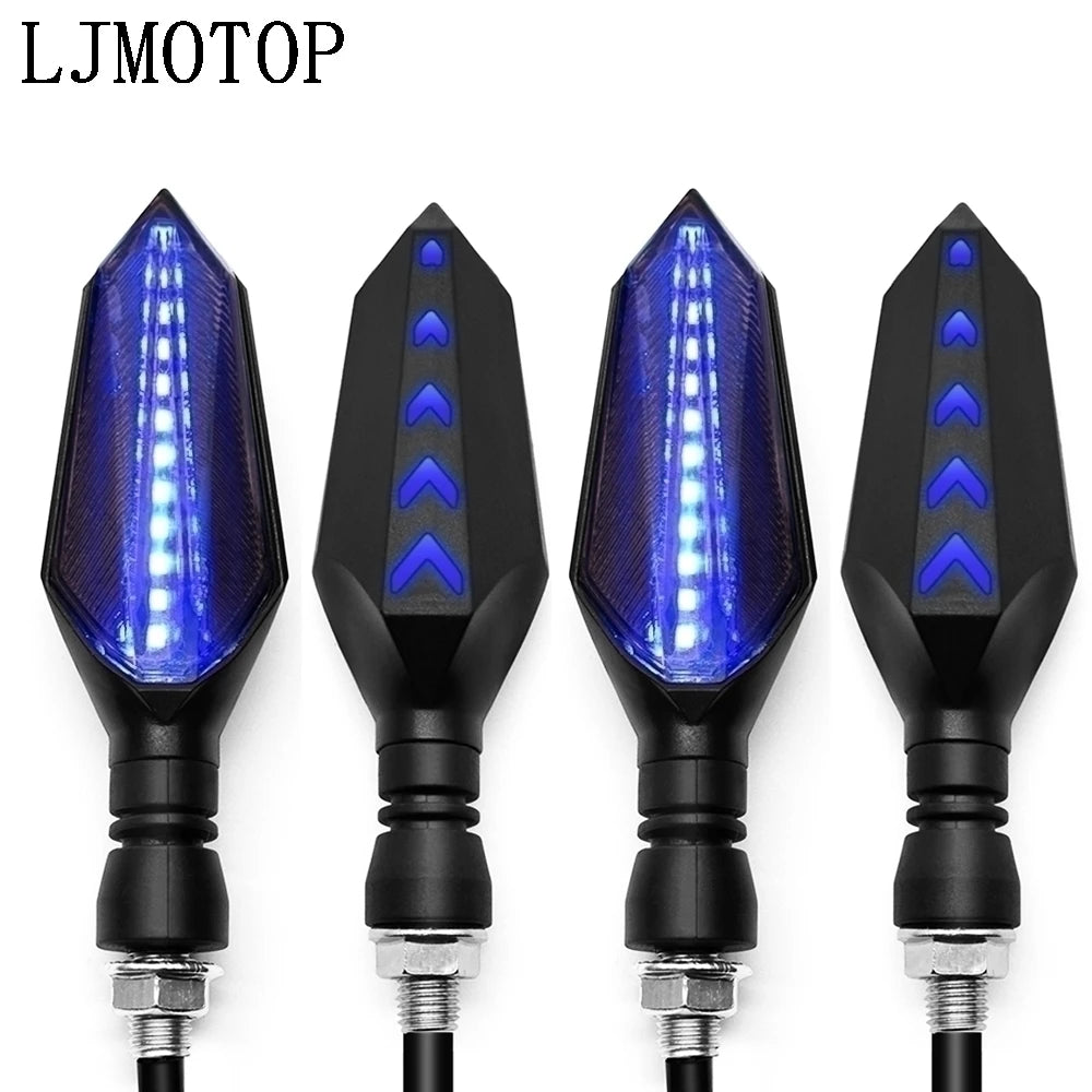Clignotants LED à défilement séquentiel pour moto, feux de position ambrés - vue 14