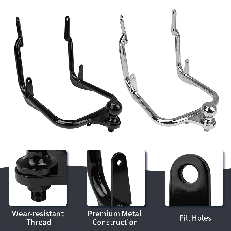 Attache-remorque noir chromé pour Harley-Davidson Touring Electra Road King CVO Street Glide Road Glide 2009-2023 – photo 5/8