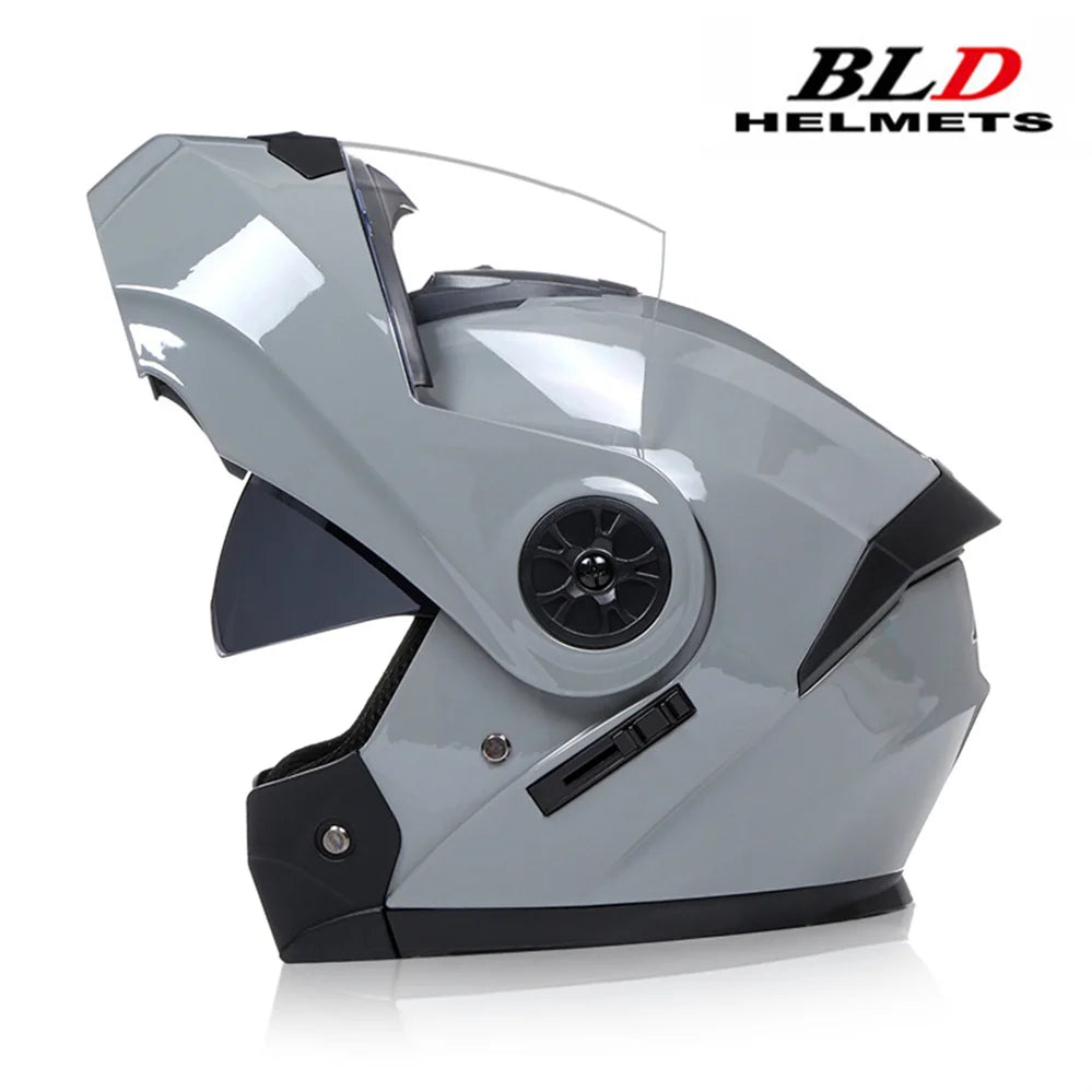 Casque moto modulable double écran, vue de trois quarts - vue 1