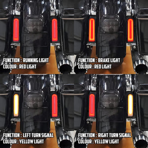 Feu LED de remplissage garde-boue/sacoche avec clignotant latéral arrière pour Harley Touring - vue 3