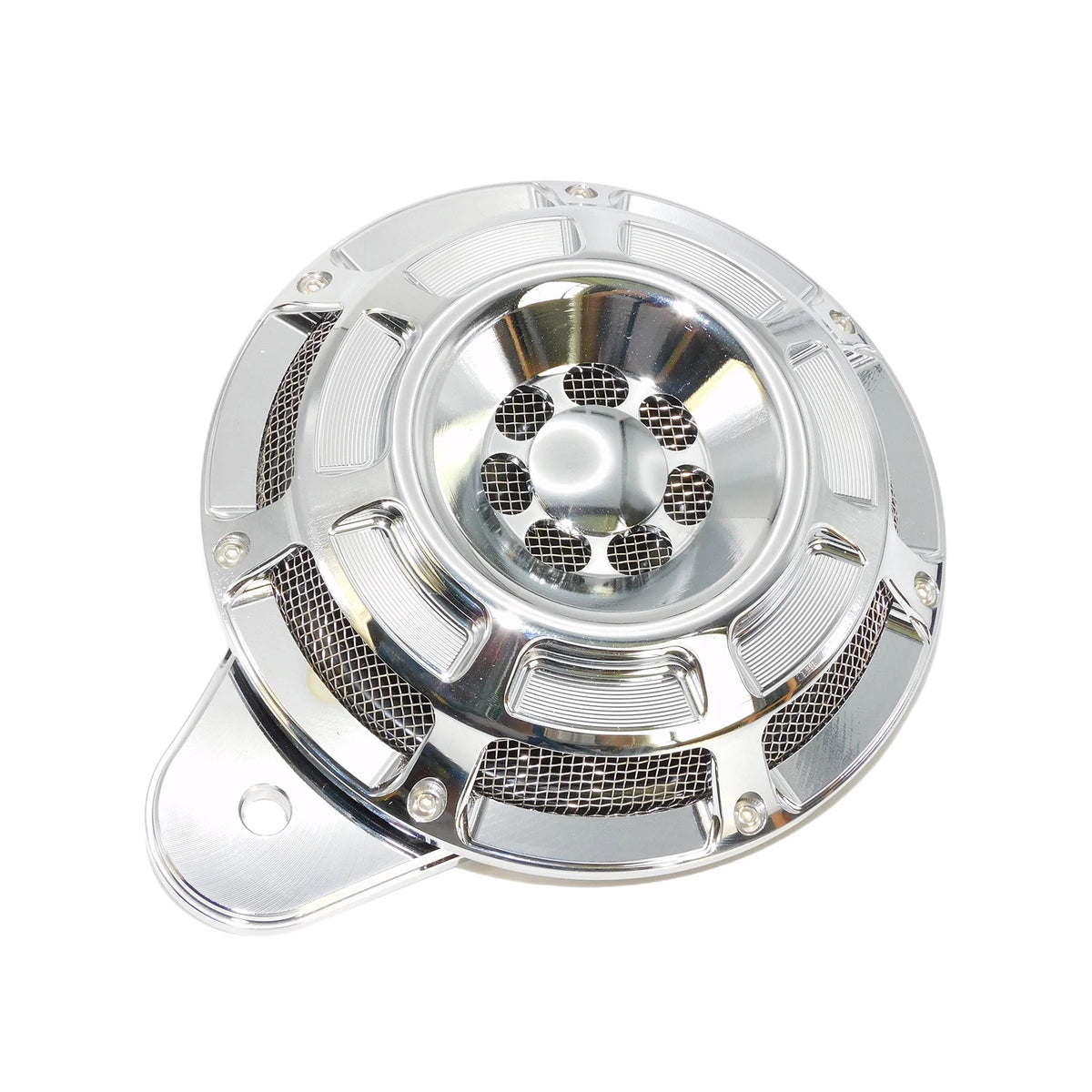 Cache de klaxon CNC noir et chrome pour Harley-Davidson Big Twin, Electra Glide et Sportster XL883 - vue 12