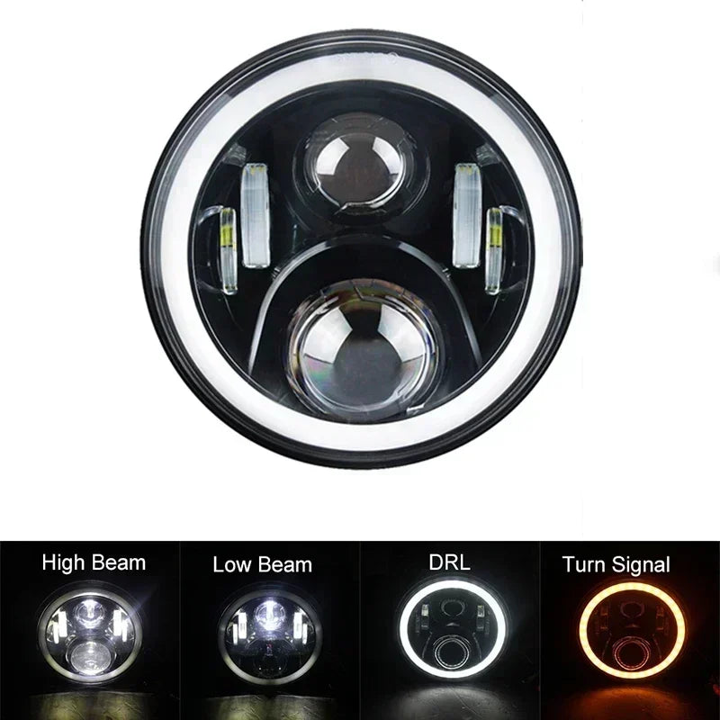 Phare LED 7 pouces pour Harley Softail - vue 9