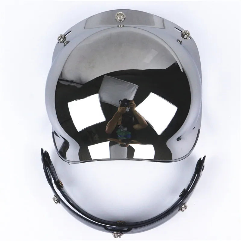 Écran solaire bulle rétro pour casque moto - vue - vue 5