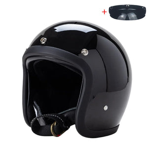Casque jet vintage 3/4 ouvert - vue - vue 8