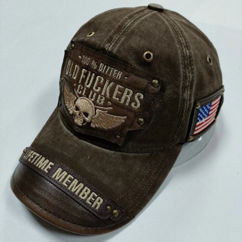 Casquette coton délavé brodée tête de mort - vue produit - vue 6