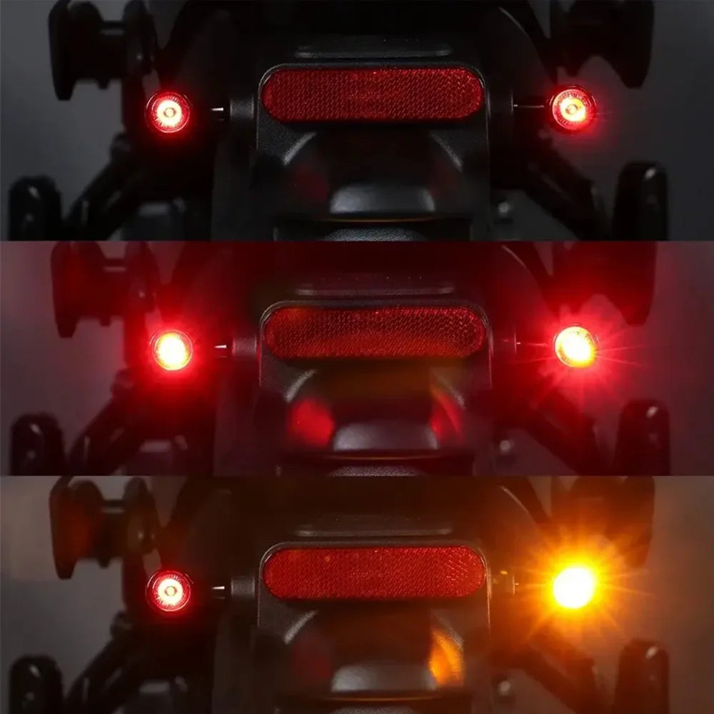 Feu LED 3 en 1 clignotant, feu stop et feu de position style café racer, montage universel 8mm - vue 6