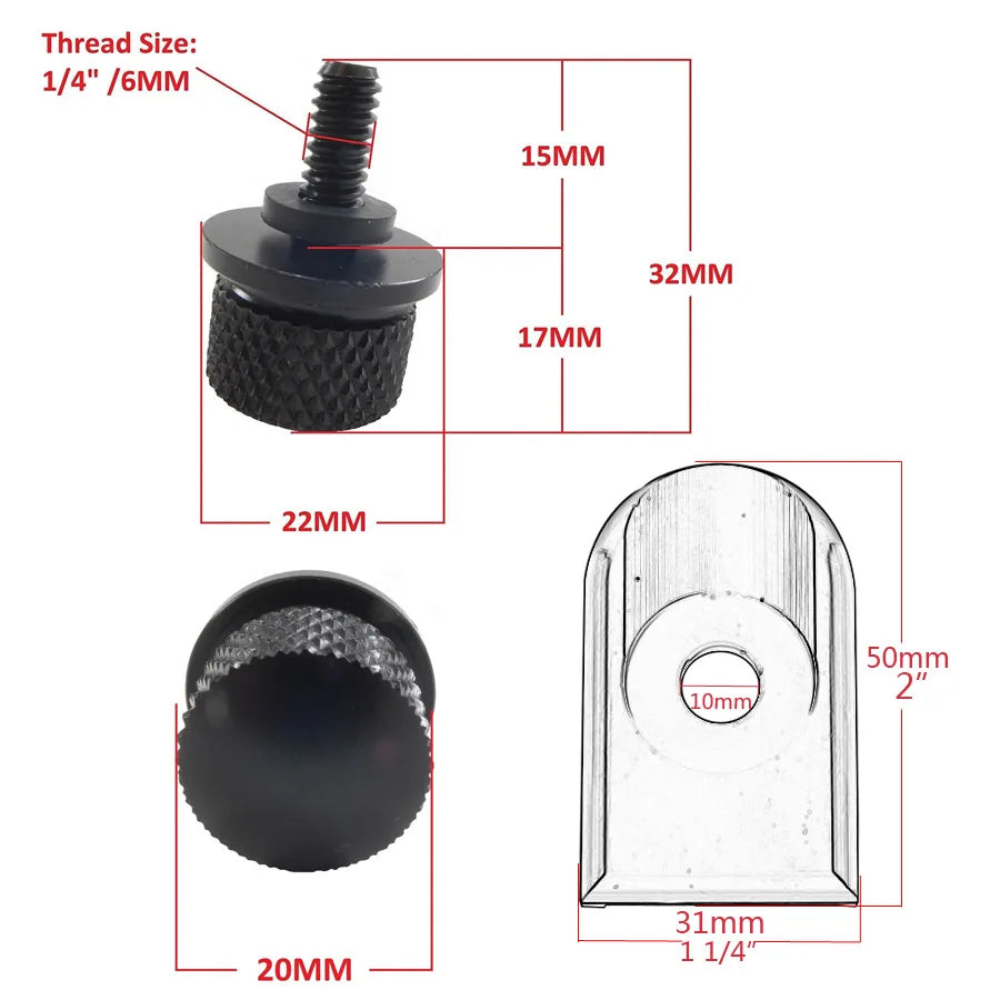 Vis de selle moletée pour Harley - vue 5