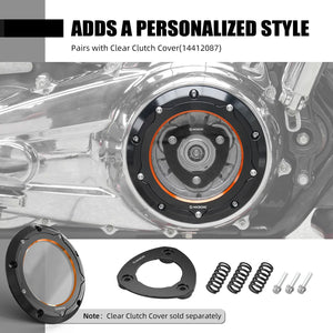 Plaque de pression d'embrayage orange en alliage d'aluminium pour moteur Harley-Davidson M8 - vue 6