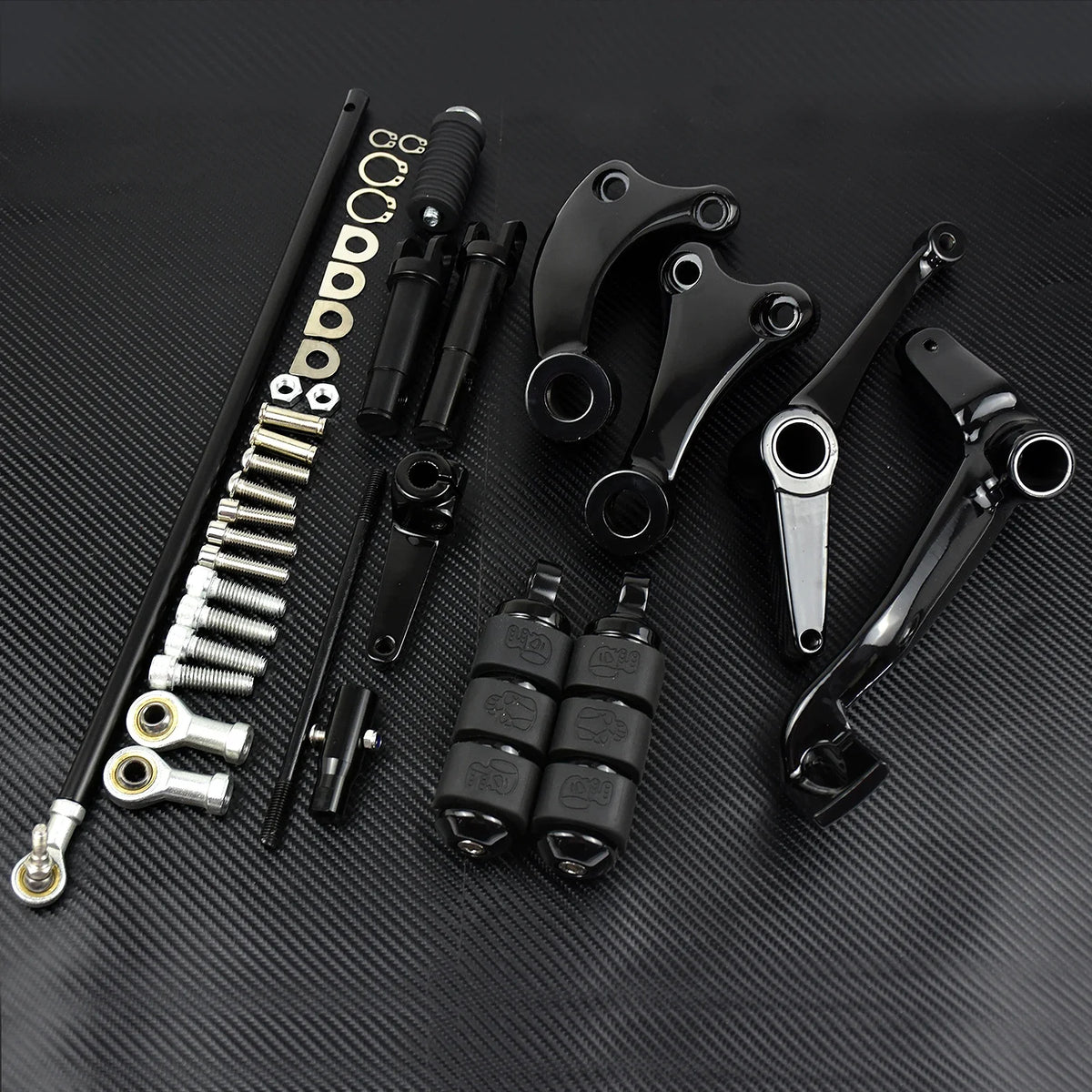 Kit complet de commandes avancées (forward control) avec repose-pieds et leviers - Harley Sportster XL 1200, 883, 72, 48, Iron 2004-2022 – photo 8/8