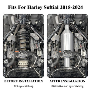 Kit de suspension pneumatique chromé pour Harley-Davidson Softail - vue 2